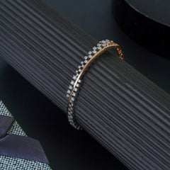 Classic Rose Gold Diamond Bracelet | 925 Sterling Silver Elegance