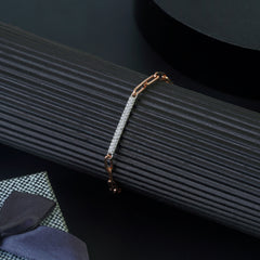 Rose Gold Paper Clip Bracelet | 925 Sterling Silver (7.150 Gram)