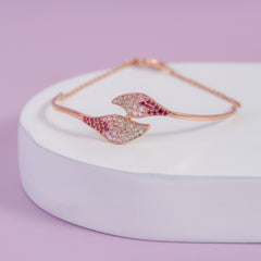 Rose Gold  Studded Bracelet | 925 Sterling Silver (4.150 Gram)