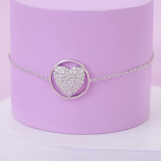 925 Sterling Silver Heart Bracelet