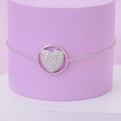 925 Sterling Silver Heart Bracelet