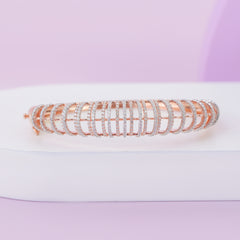 Rose Gold 925 Silver Diamond Bracelet (14.00 Gram)