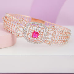 Rose Gold Ruby Stone Bracelet | 925 Sterling Silver (15.20 Gram)