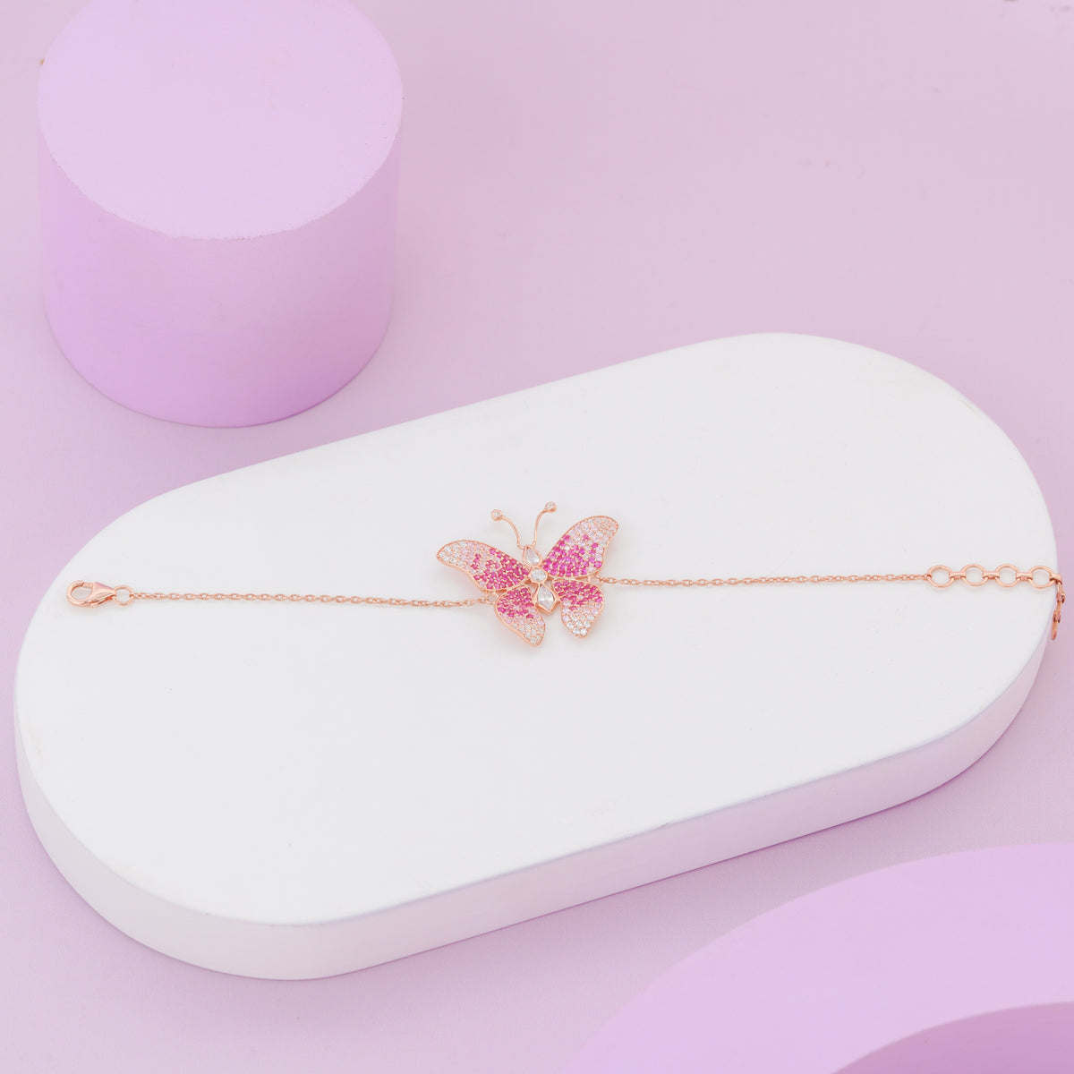 Rose Gold Butterfly Bracelet (5.00 Grams)