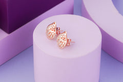 Rose Gold Sterling Silver Stud Earrings (3.20 Gram)