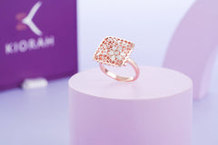 Rose Gold Sterling Silver Italian Ring (4.77 Gram)