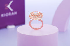 Rose Gold Sterling Silver Ring | Dancing Diamond Ring (5.50 Gram)