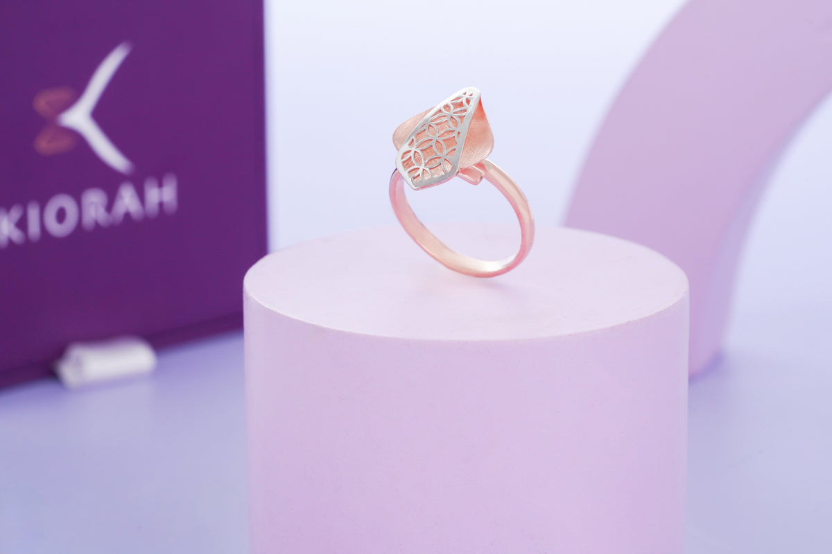 Rose Gold Italian Silver Ring (3.75 Gram)